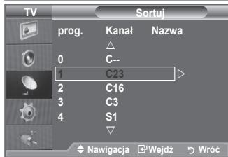 SAMSUNG LE32A553 - Porzadkowanie kolejnosci zaprogramowych kanalów - 2