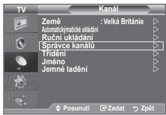 SAMSUNG LE32A553 - Pomoci Spravce kanalu muzete snadno uzamykat nebo pridavidat kanaly. - 1
