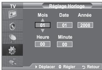 SAMSUNG LE32A553 - Réglage et affichage de l'heure actuelle - 2