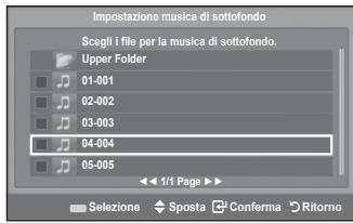 SAMSUNG LE32A553 - Impostazione musica di sottofondo: - 1