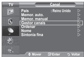 SAMSUNG LE32A553 - O Gestor canais permite bloquear ou adicional canais fácilmente. - 1