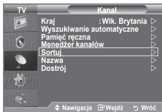 SAMSUNG LE32A553 - Porzadkowanie kolejnosci zaprogramowych kanalów - 1