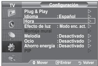 SAMSUNG LE32A553 - Ajuste y visualización de la hora actual - 1