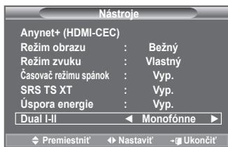 SAMSUNG LE32A553 - Vyber zvukového režimu - 1
