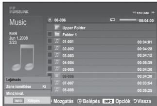 SAMSUNG LE32A553 - Az MP3 lista használata - 2