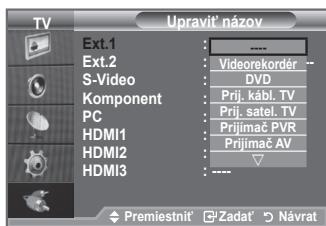 SAMSUNG LE32A553 - Uprava názvov vstupních zdrojov - 2