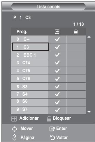 SAMSUNG LE32A553 - O Gestor canais permite bloquear ou adicional canais fácilmente. - 3