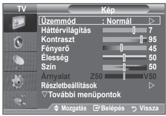 SAMSUNG LE32A553 - A menu megtekintése - 1