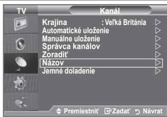 SAMSUNG LE32A553 - Priradenie názvov kanálov - 1