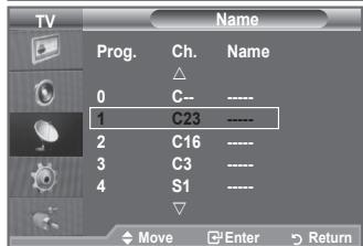 SAMSUNG LE32A553 - Assigning Channels Names - 2