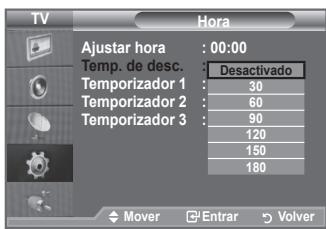 SAMSUNG LE32A553 - Ajuste del temporizador de desconexión - 2