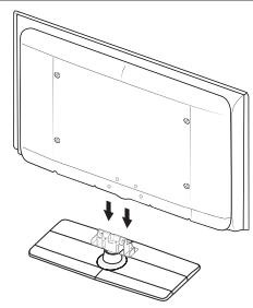 SAMSUNG LE32A553 - De voet installeren - 1