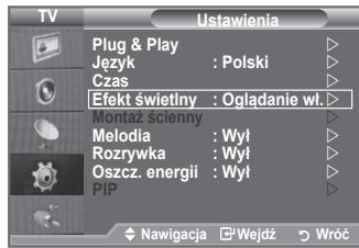 SAMSUNG LE32A553 - Ustawianie efektu oświetlenia (w zależnosci od modelu) - 1