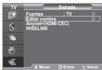 SAMSUNG LE32A553 - Dé un nombre al disposativo conectado en las tiomas de entrada; de esta manière sera más fácil selectionar el disposativo de entrada. - 1
