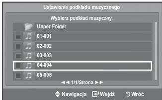 SAMSUNG LE32A553 - Ustawienie podkladu muzycznégo: - 1