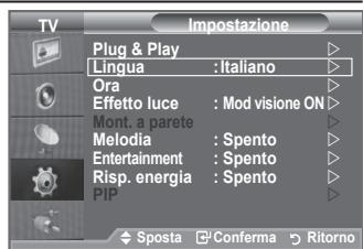 SAMSUNG LE32A553 - Scelta della lingua - 1