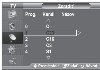 SAMSUNG LE32A553 - Pomocou správca kanálov možete pohodline uzamknú't alebo pridat' kanály. - 2