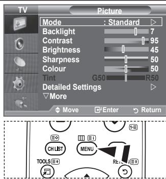 SAMSUNG LE32A553 - Viewing the Menus - 1