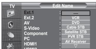 SAMSUNG LE32A553 - Editing the Input Source Names - 2
