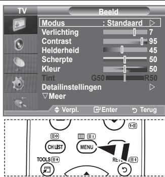SAMSUNG LE32A553 - Weergave van de menu's - 1