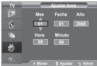 SAMSUNG LE32A553 - Ajuste y visualización de la hora actual - 2