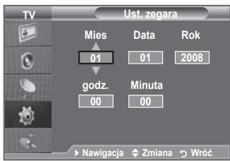 SAMSUNG LE32A553 - Ustawianie i wyświetlanie zegara - 2