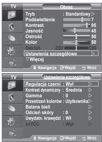 SAMSUNG LE32A553 - Konfigurowanie szczegółowych ustawien obrazu - 1