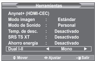 SAMSUNG LE32A553 - Selección del modo de sonido - 1