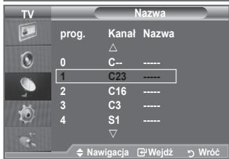 SAMSUNG LE32A553 - Nadawanie nazw kanalom - 2