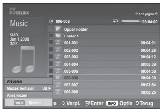 SAMSUNG LE32A553 - Gebruik van de MP3 lijst - 2