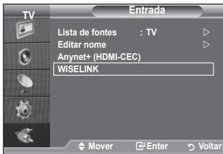 SAMSUNG LE32A553 - Utilizar o botão do controlo remoto no menu WISELINK - 1