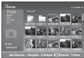 SAMSUNG LE32A553 - A PHOTO (JPEG) lista használata - 2