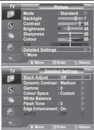 SAMSUNG LE32A553 - You can set detailed picture settings. - 1