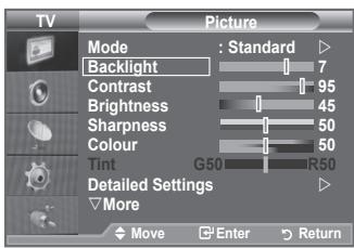 SAMSUNG LE32A553 - Your set has several settings which allow you to control picture quality. - 1