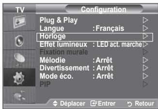 SAMSUNG LE32A553 - Réglage et affichage de l'heure actuelle - 1