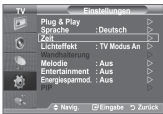 SAMSUNG LE32A553 - Aktuelle Uhrzeit einstellen und anzeigen - 1