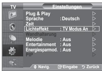 SAMSUNG LE32A553 - Einstellen des Lichteffekts (modellabhängig) - 1