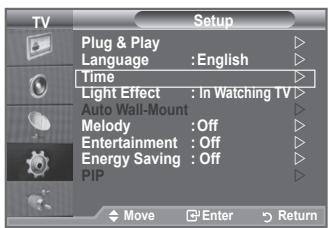 SAMSUNG LE32A553 - Setting and Displaying the Current Time - 1