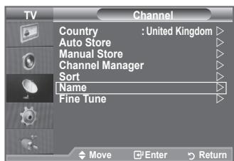 SAMSUNG LE32A553 - Assigning Channels Names - 1