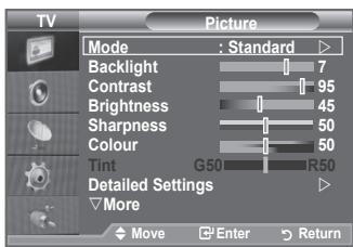 SAMSUNG LE32A553 - Changing the Picture Standard - 1