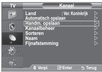 SAMSUNG LE32A553 - Bij het handmatig opslaan van kanalen kut u het volgende kiezen: - 1