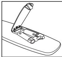 SAMSUNG LE32A553 - Wkladanie baterii do pilota - 2