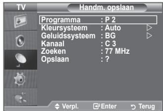 SAMSUNG LE32A553 - Bij het handmatig opslaan van kanalen kut u het volgende kiezen: - 2