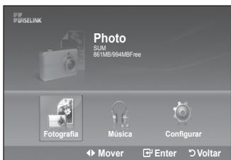 SAMSUNG LE32A553 - Utilizar o botão do controlo remoto no menu WISELINK - 3