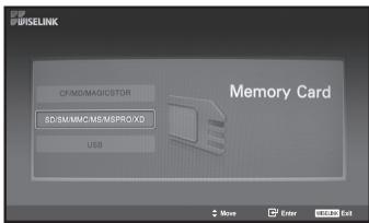 UPSELINK CFM/MAGICistor SD/SM/MMC/MS/MSPRO/XD USB Memory Card Move Enter Edit Exit
