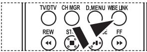 TV/DTV CH MGR D.MENU WISE LINK REW ST. FF