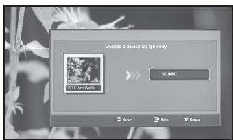 Choose a device for file copy 00:15pm Video S.D.NEC Move Enter Return