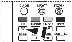 GUIDE INFO TTX/MIX PIP P.MODE S.MODE P.SIZE STILL DLS RRS SUBTITLE
