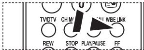 TV/DTV CH M WISE LINK REW STOP PLAY/PAUSE FF