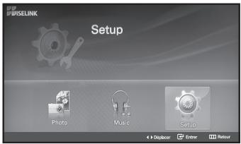 UPSELINK Setup Photo Music Setup Enter Return